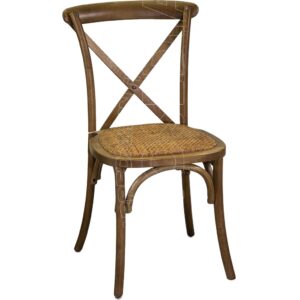 ACROSS WOOD - Sedia Legno Rattan