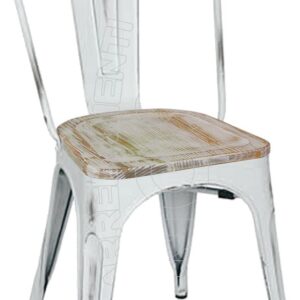 BONNIE ANTIQUE WOOD -Sedia Metallo Anticato e Legno