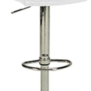 Telaio in metallo cromato con forma a seduta e schienale realizzati in un unico blocco di polipropilene intrecciato effetto rattan.