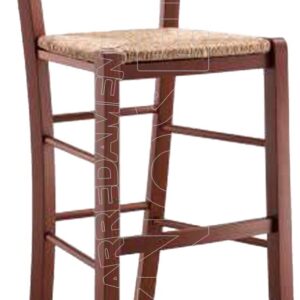 PAESANA PLUS SGABELLO-SP - Sgabello Legno-Sedile Paglia