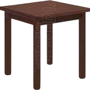 PISA T 80x80-25 - Tavolo Legno Gambe Massello