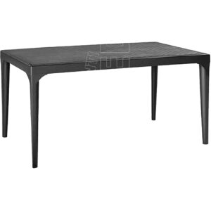 SAMARA 150x90 - Tavolo in Polipropilene Motivo Finto Rattan