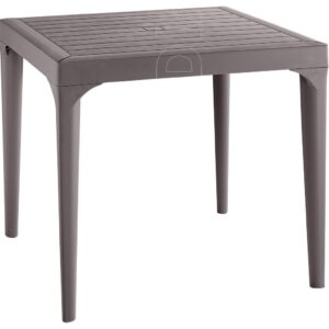 SENDAI 80x80 - Tavolo in Polipropilene Motivo Finto Rattan