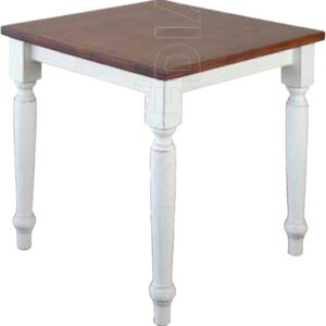 TEXAS 80x80-25 - Tavolo Legno Gambe Massello