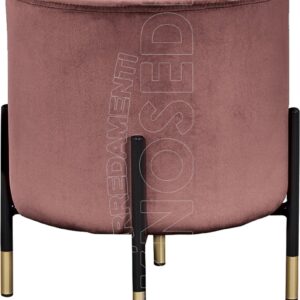TUBE - Pouff Metallo Velluto